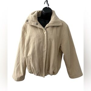 12th TRIBE Cream Corduroy Cropped Jacket Women’s Size Small